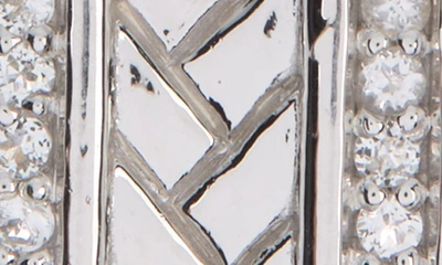 Judith Ripka Rhodium Plated Sterling Silver Diamond Heart Pendant Necklace In Z/dnuwt