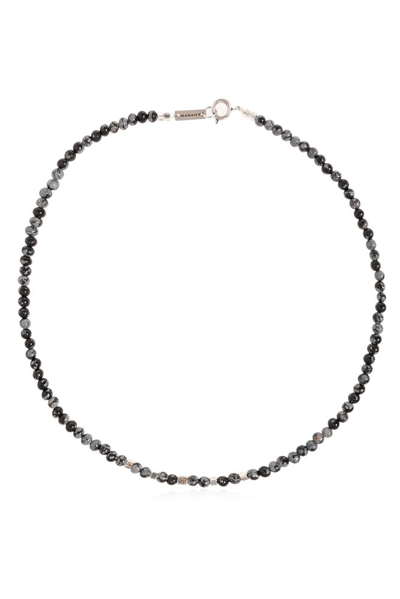 Shop Isabel Marant Stone Necklace In Black