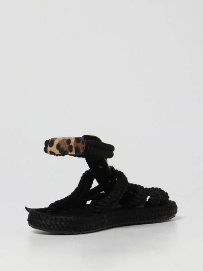 Shop Bohonomad Sandals In Black/leopard