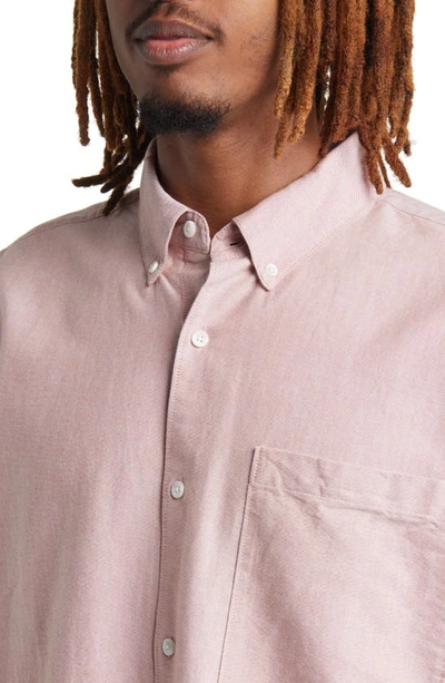 Shop Topman Oversize Cotton Button-down Shirt In Brown