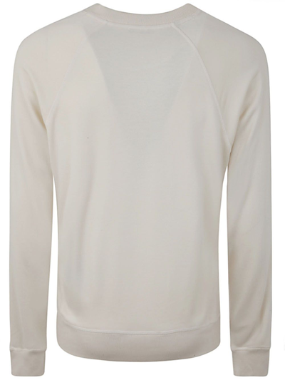 Shop Tom Ford Cut And Sewn Crew Neck Sweatshirt In White