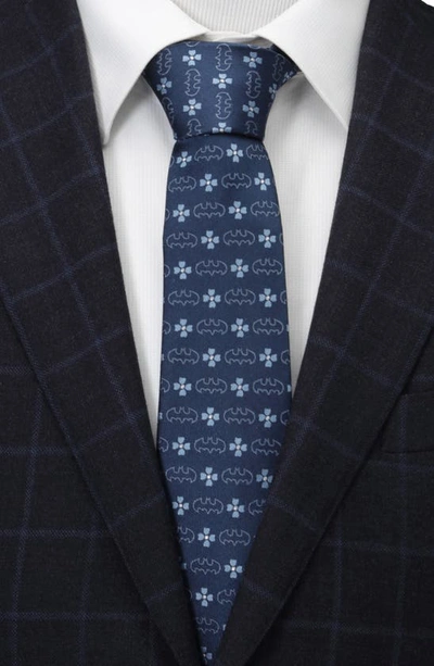 Shop Cufflinks, Inc Batmen Floral Neat Silk Tie In Navy