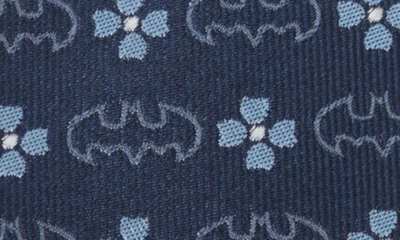 Shop Cufflinks, Inc Batmen Floral Neat Silk Tie In Navy