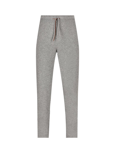 Shop Loro Piana Drawstring Knitted Pants In Grey