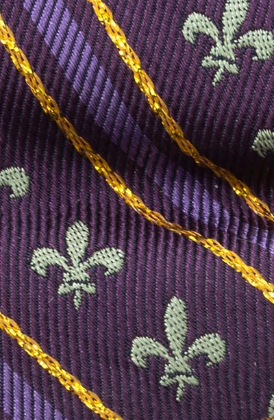 Shop Cufflinks, Inc Mardi Gras Stripe Silk Bow Tie In Purple