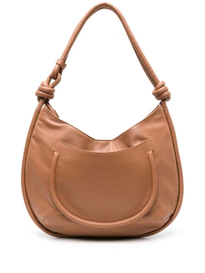 Shop Zanellato Demi' S Leather Shoulder Bag In Beige