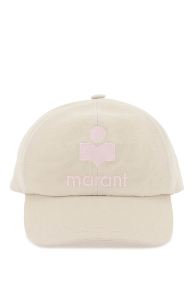 Shop Isabel Marant Logo Embroidered Baseball Cap In Beige