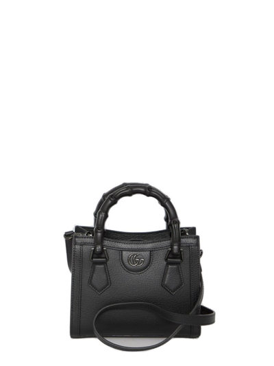 Shop Gucci Diana Mini Tote Bag In Black