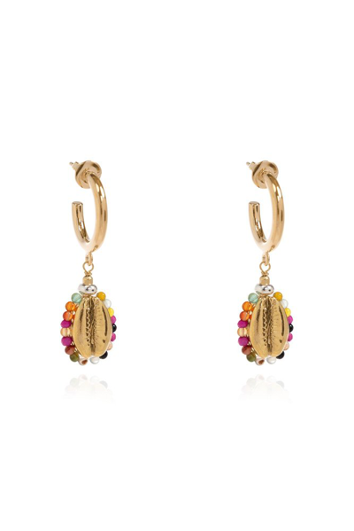 Shop Isabel Marant Shell Earrings In Gold