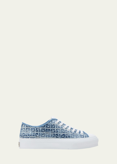 Shop Givenchy City 4g Monogram Low-top Sneakers In Medium Blue