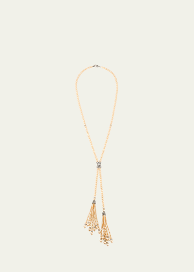 Shop Ben-amun Pearly Lariat With Two Tassels