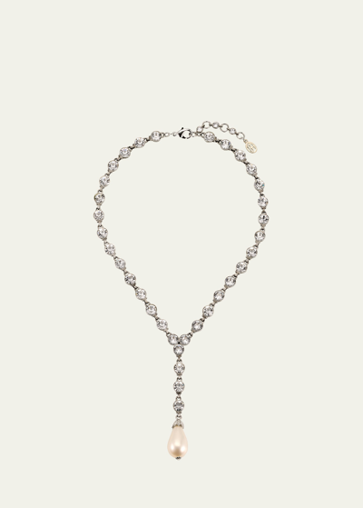 Shop Ben-amun Crystal Lariat With Pearly Drop