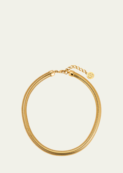 Shop Ben-amun Gold Plated Snake Necklace In Yg