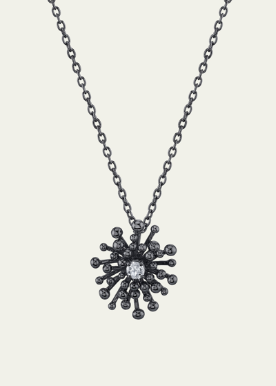 Shop Vram 18k White Gold And Black Rhodium Nocturne Pendant Necklace With Gray Diamond