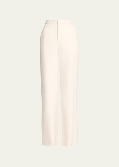 Shop Chloé X Atelier Jolie Silk Wide-leg Trousers In Eden White