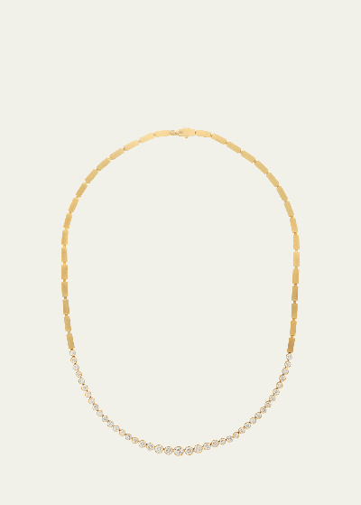 Shop Ileana Makri 18k Yellow Gold Diamond River Necklace In Yg