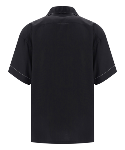 Shop Prada Short Sleeve Shirt In Black