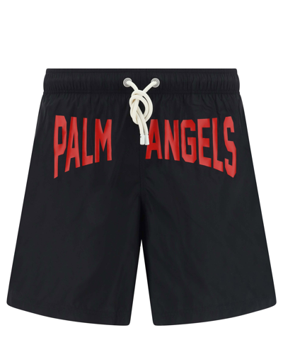 Shop Palm Angels Swim Shorts In Black