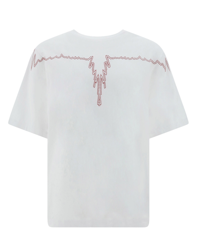 Shop Marcelo Burlon County Of Milan Stitch Wings T-shirt In White
