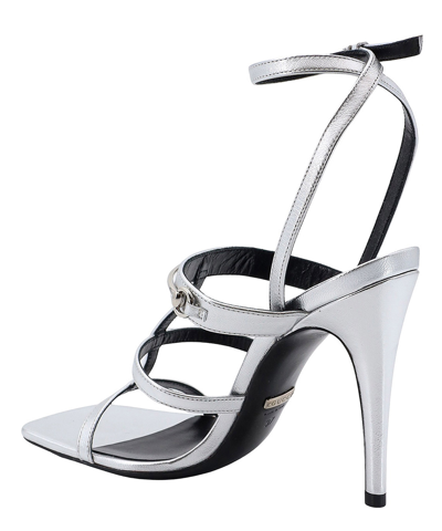 Shop Gucci Heeled Sandals In Silver