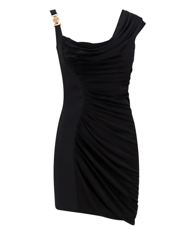 Shop Versace Mini Dress In Black