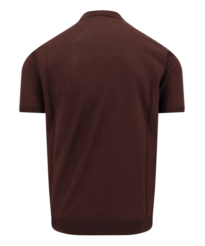 Shop Roberto Cavalli Polo Shirt In Brown