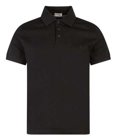 Shop Saint Laurent Polo Shirt In Black