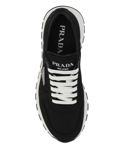Shop Prada Re-nylon Sneakers In Black