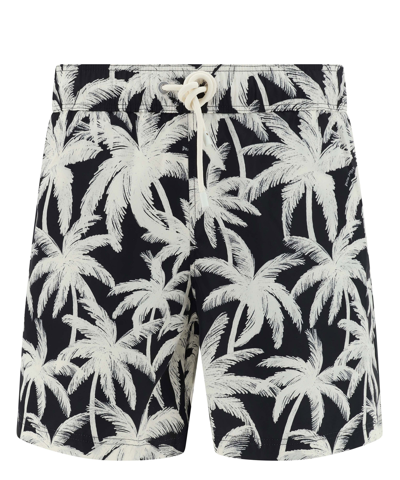 Shop Palm Angels Swim Shorts In Black