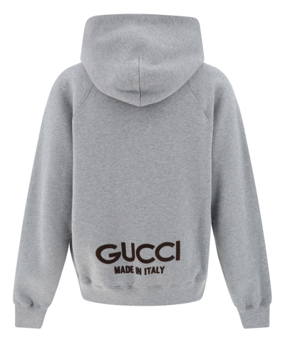 Shop Gucci Hoodie In Grey