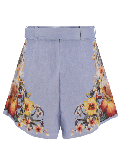 Shop Off-white Lexi Tuck Shorts In Lightblue