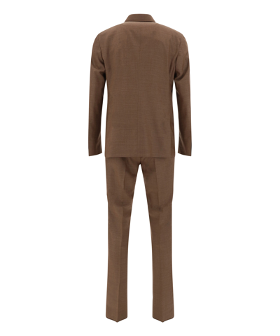 Shop Tagliatore Suit In Brown