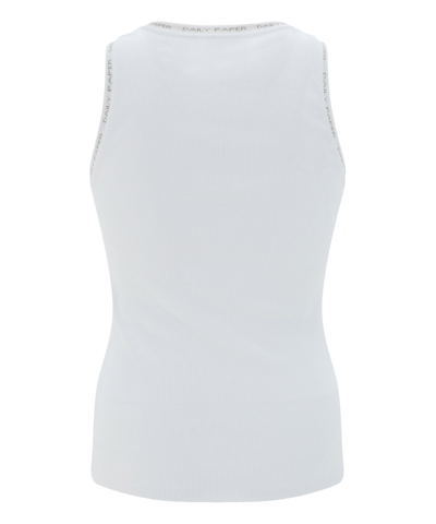 Shop Daily Paper Sleeveless T-shirt In White
