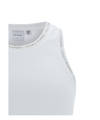 Shop Daily Paper Sleeveless T-shirt In White