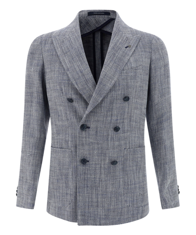 Shop Tagliatore Blazer In Grey