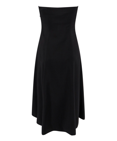 Shop Semicouture Midi Dress In Black