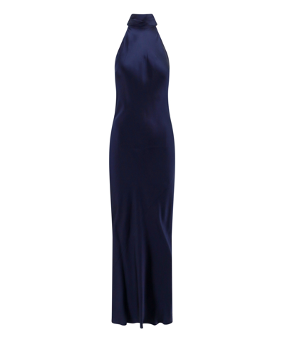 Shop Semicouture Long Dress In Blue