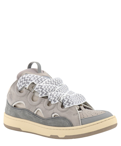 Shop Lanvin Curb Sneakers In Grey