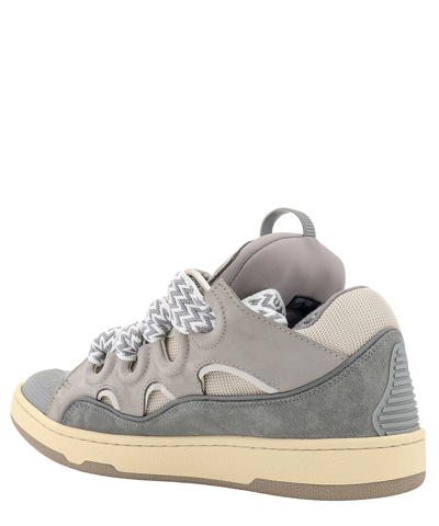 Shop Lanvin Curb Sneakers In Grey