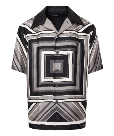 Shop Dolce & Gabbana Hawaii Short Sleeve Shirt In Multicolor