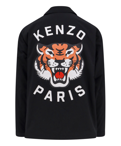 Shop Kenzo Tiger Jacket In Black