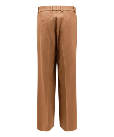 Shop Gucci Trousers In Brown