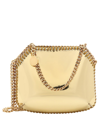 Shop Stella Mccartney Falabella Shoulder Bag In Gold
