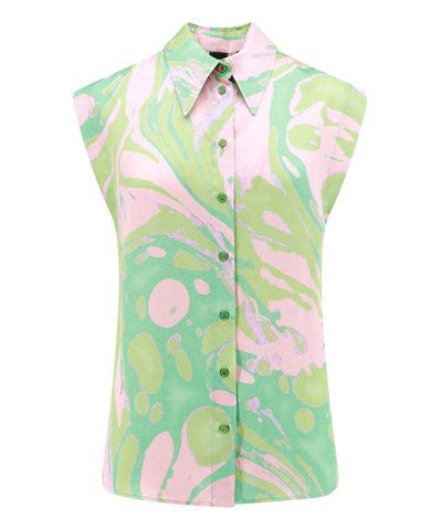 Shop Pinko Short Sleeve Shirt In Green