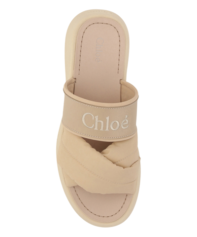 Shop Chloé Mila Sandals In Beige