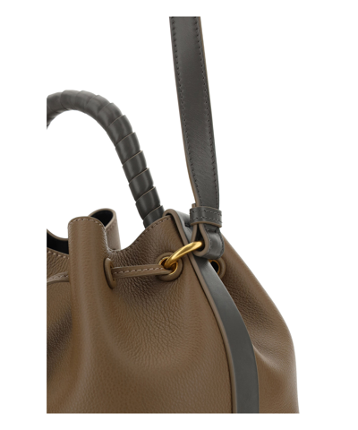 Shop Chloé Marcie Bucket Bag In Brown