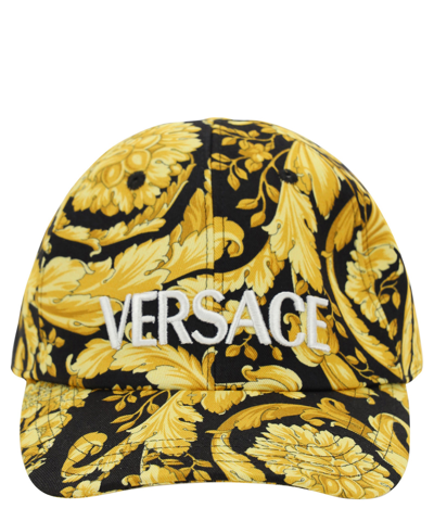 Shop Versace Hat In Gold