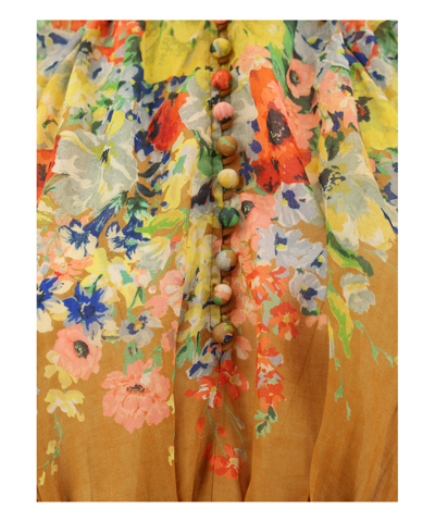 Shop Zimmermann Alight Swing Midi Dress In Multicolor