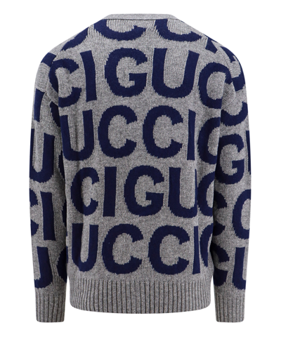 Shop Gucci Cardigan In Grey