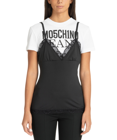 Shop M05ch1n0 Jeans T-shirt In Black